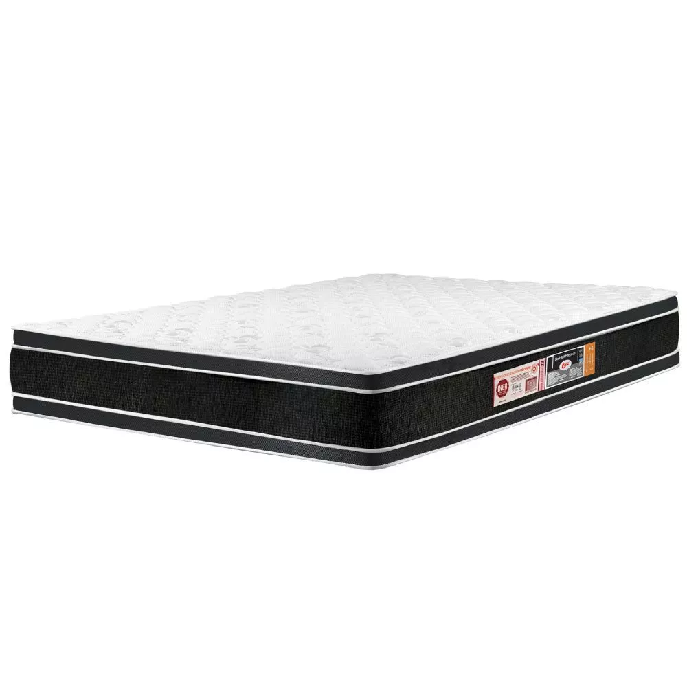 Colchão Casal de Espuma Castor Black E White Air D33 Double Face 138x188x27