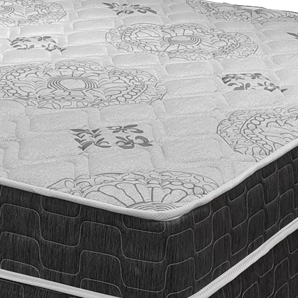 Cama Box Viúva Preto + Colchão San Francisco Ortopédico Espuma D33 128x188x54cm
