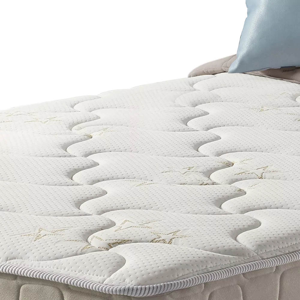 Image 4 of 5 of Cama Box Solteiro King Bege + Colchão Molas Ensacadas Houston Pillow Inn96x203x65cm