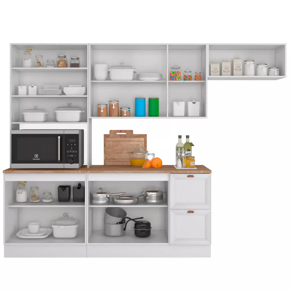 Cozinha Completa Unna 4 Peças 10 Portas 2 Gavetas Poliman Móveis