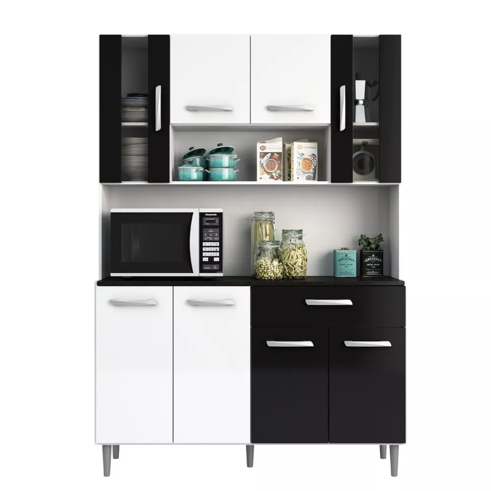 Kit Cozinha 8 Portas 1 Gaveta Gabi Poliman Móveis