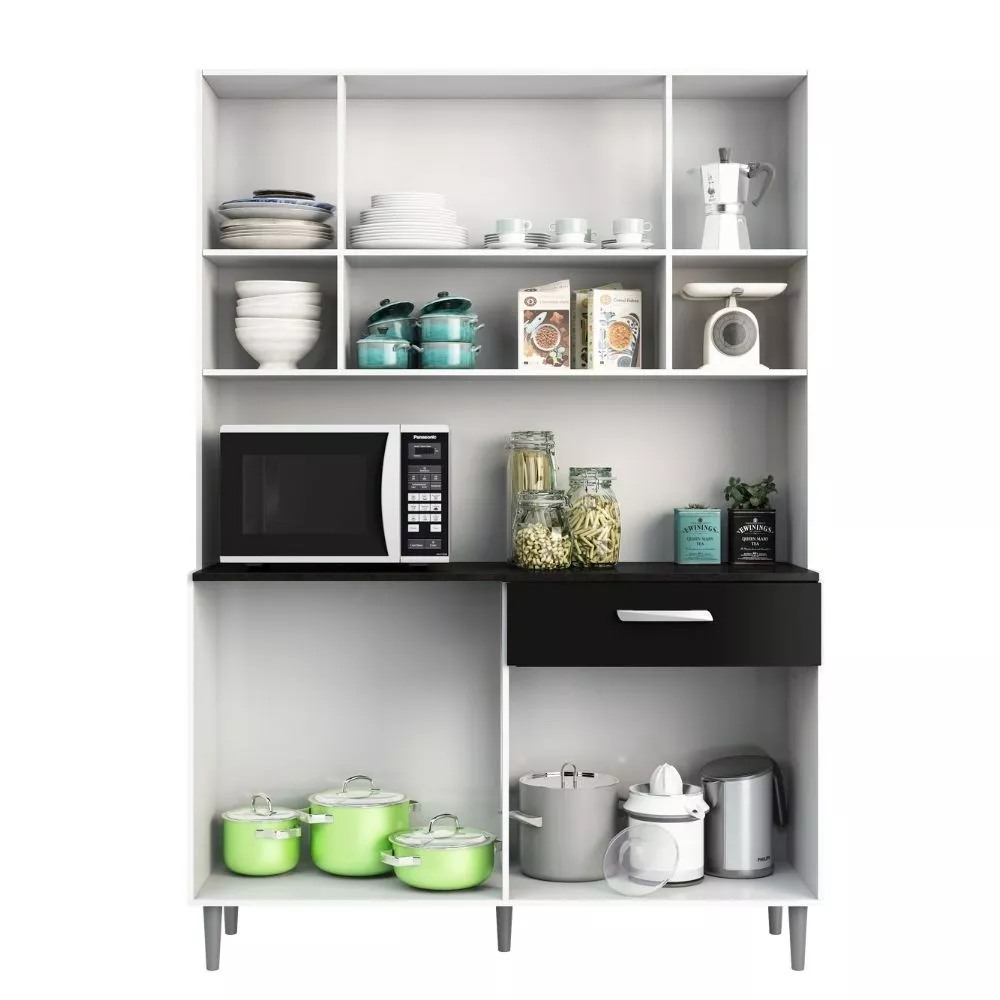 Kit Cozinha 8 Portas 1 Gaveta Gabi Poliman Móveis