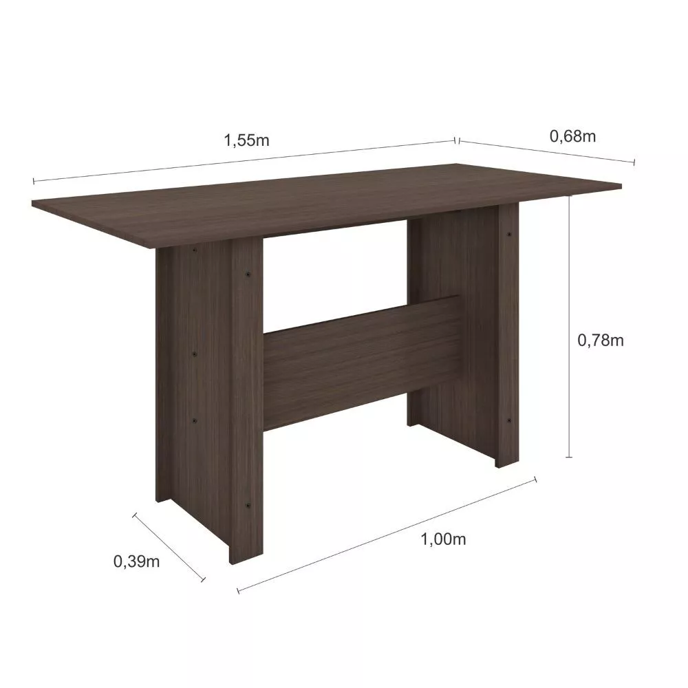 Conjunto Mesa de Jantar 6 Lugares Milano