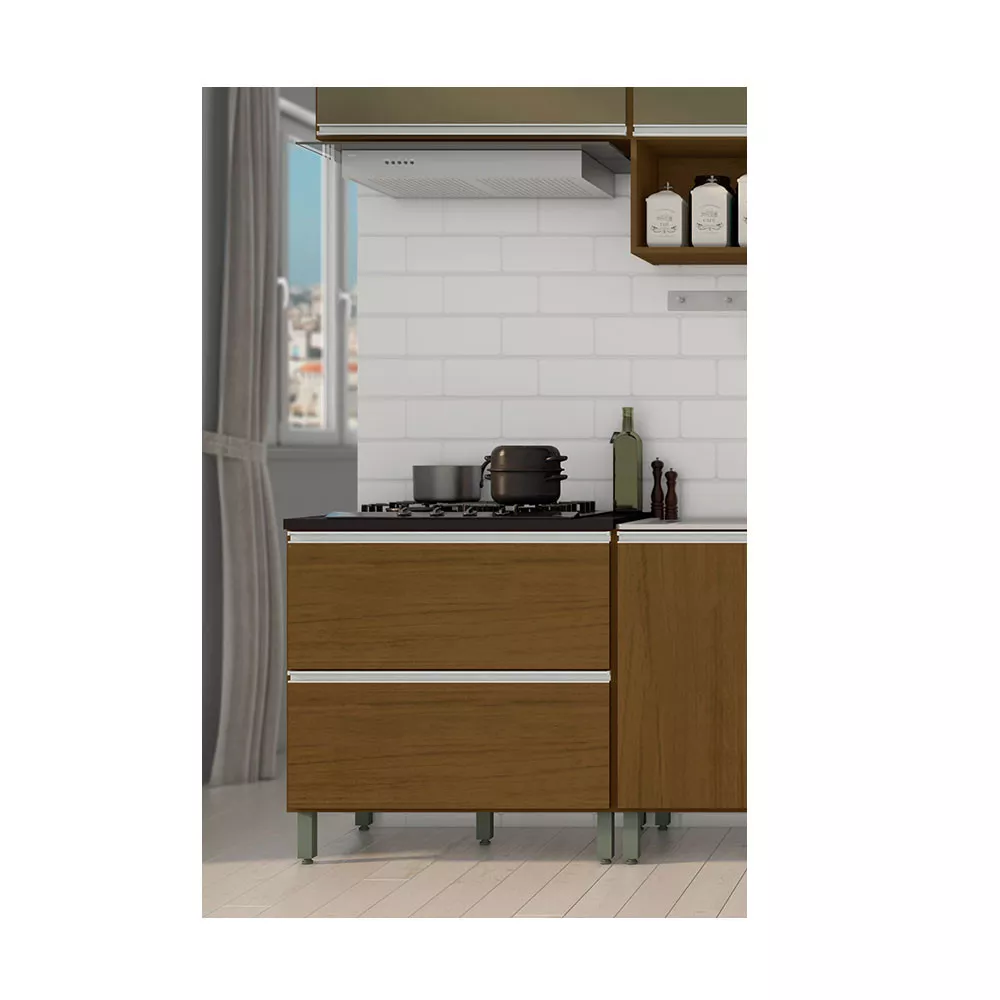 Balcão 1 Porta 1 Gaveta 80cm sem Tampo Evidence Poliman