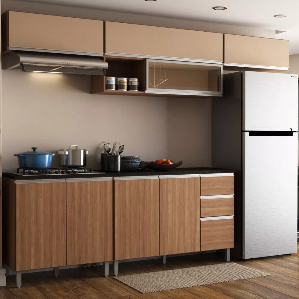 Cozinha Modulada Aérea 5 Peças 9 Portas 2 Gavetas Evidence