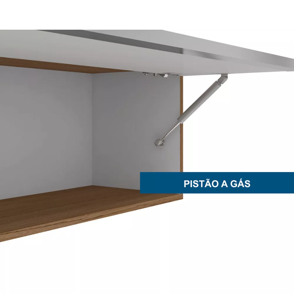 Cozinha Compacta Paneleiro e Aéreo 260 cm Paris Poliman