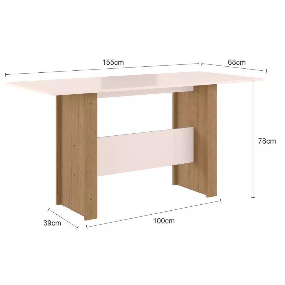 Mesa de Jantar 6 Lugares Milano