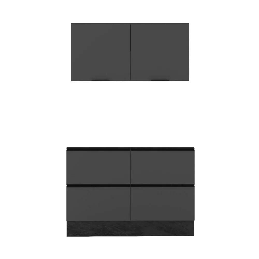 Cozinha Compacta Armário Aéreo e Balcão Etna Poliman