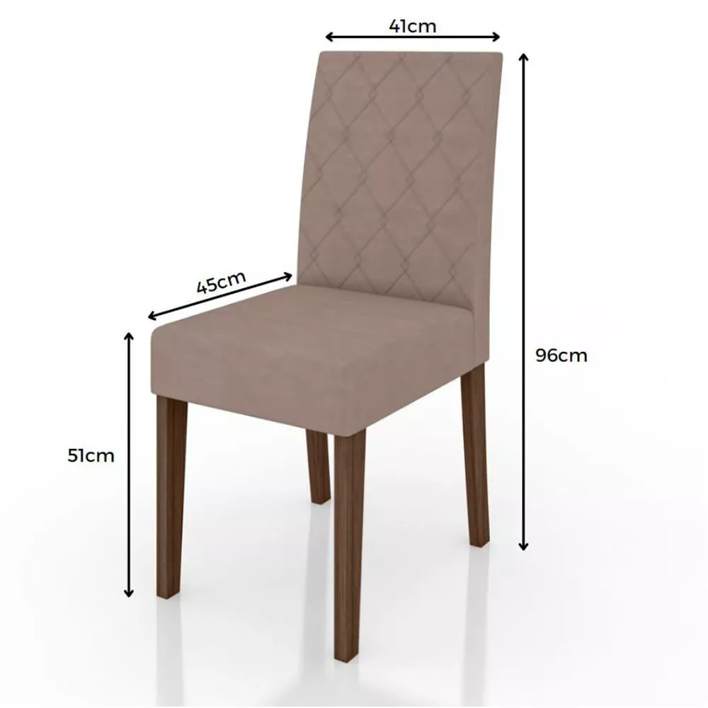 Image 7 of 10 of Conjunto Sala de Jantar Retangular Mesa Helo 120cm e 04 Cadeiras Jade Poliman Móveis
