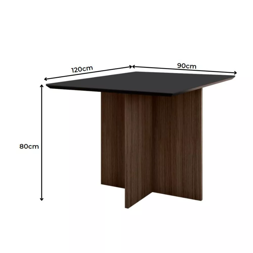 Imagem 9 de 10 de Conjunto Sala de Jantar Retangular Mesa Helo 120cm e 04 Cadeiras Jade Poliman Móveis