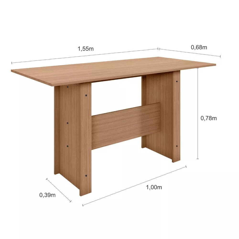 Conjunto Mesa de Jantar 6 Lugares Milano