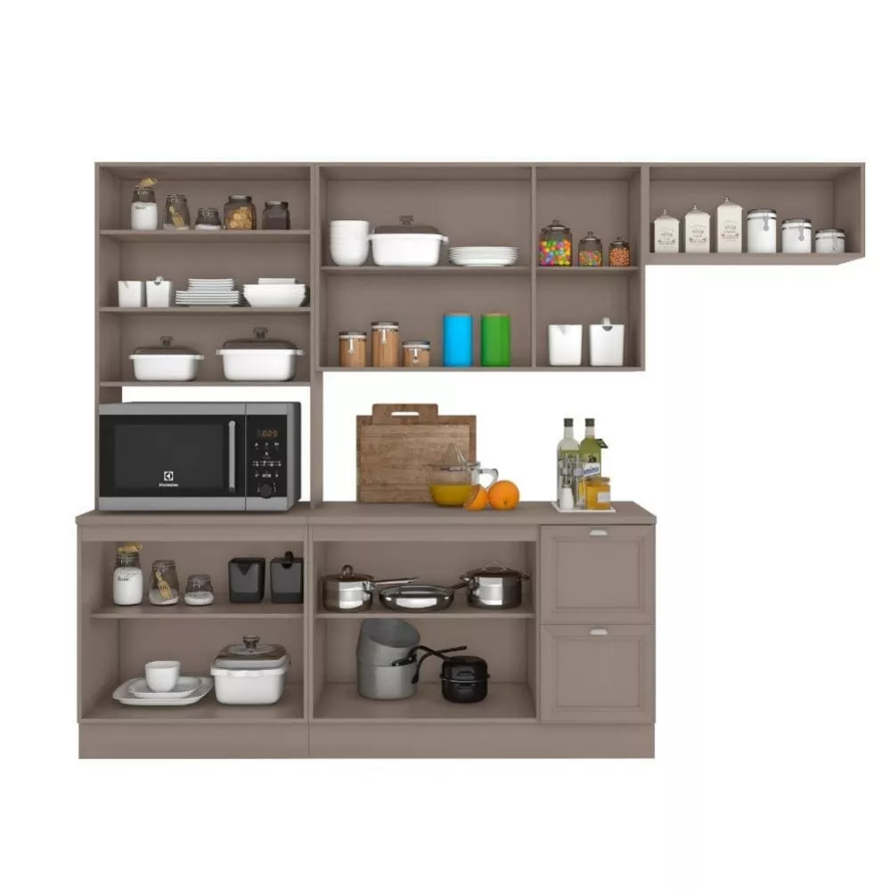 Cozinha Completa Unna 4 Peças 10 Portas 2 Gavetas Poliman Móveis