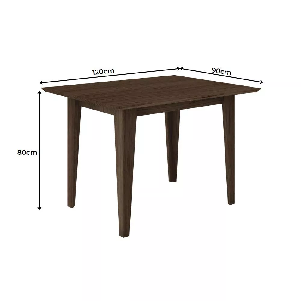 Image 7 of 8 of Conjunto Sala de Jantar Retangular Mesa Kate 120cm e 04 Cadeiras Josi Poliman Móveis