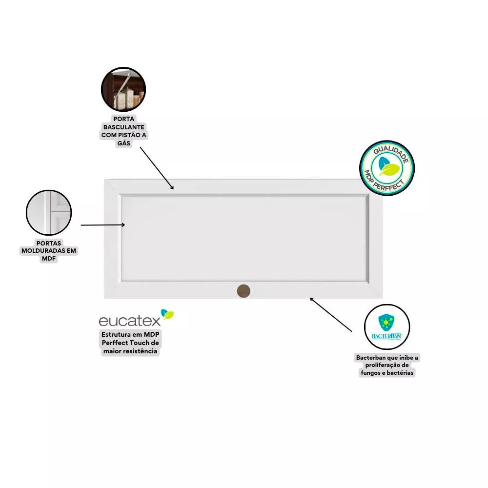 Armário Aéreo Olivia  1 Porta 80 cm