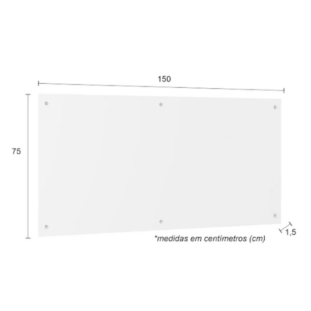 Image 1 of 2 of Módulo Painel Cabeceira Casal 150 cm Star Poliman Móveis
