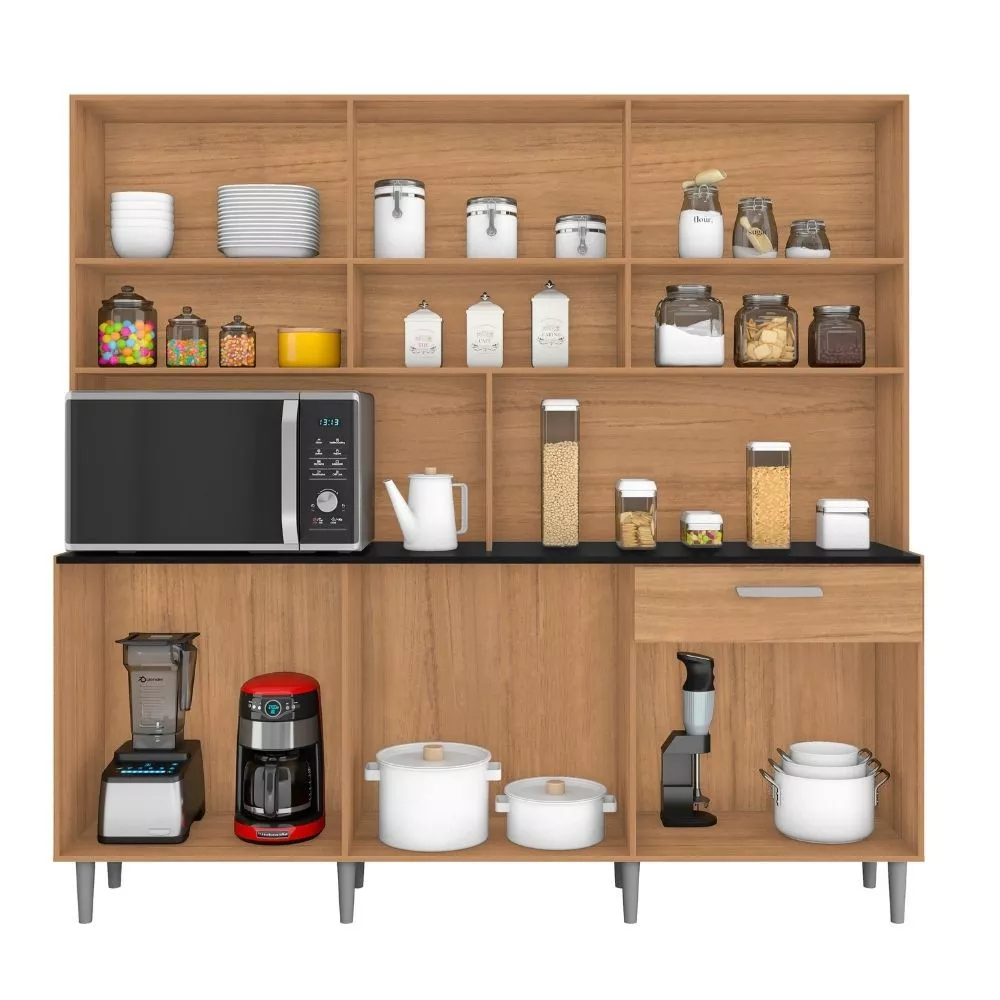 Kit Cozinha 12 Portas 1 Gaveta Clara