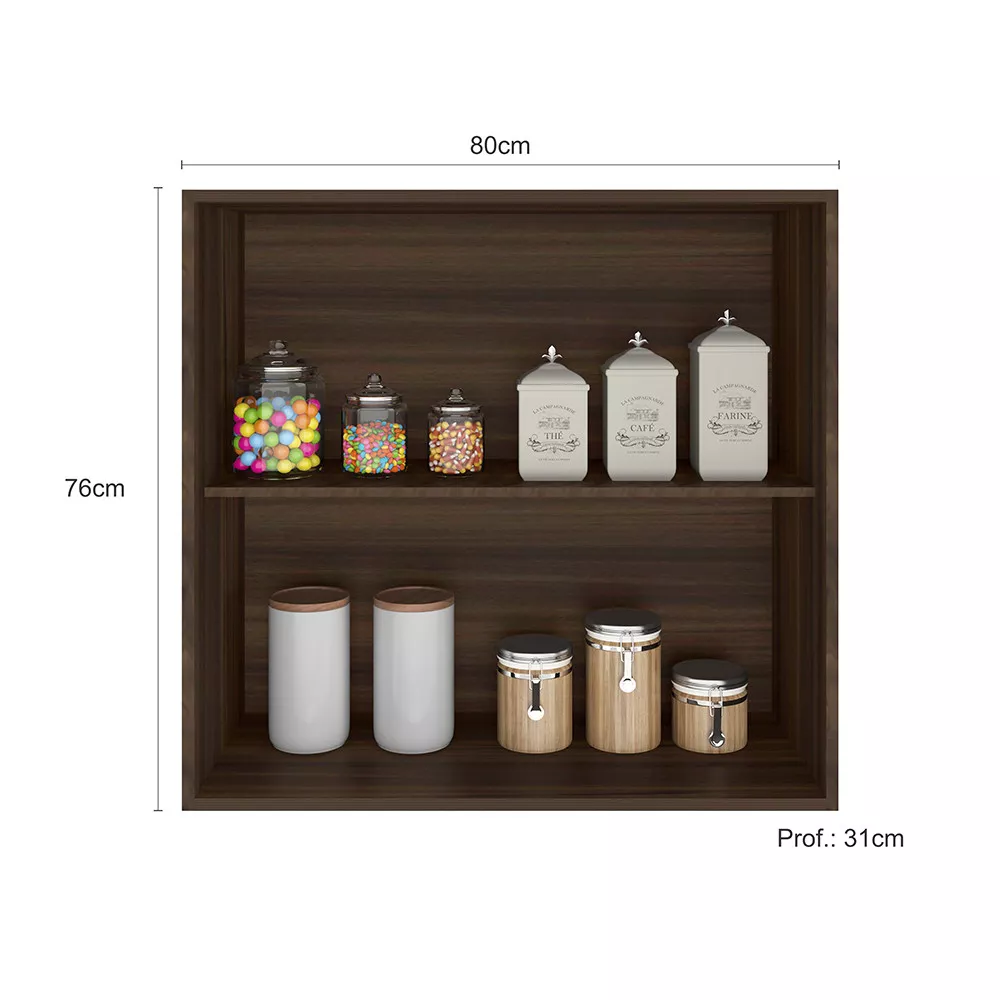 Armário Aéreo 2 Portas Olivia 80 cm