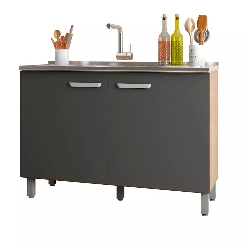 Balcão para Pia e Cuba 2 portas 120cm Sintra ou Siena Poliman Móveis