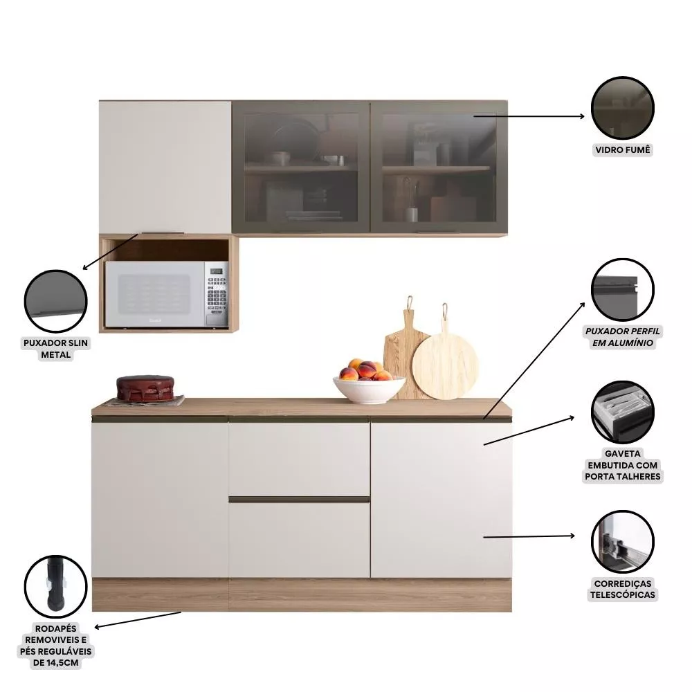 Image 3 of 5 of Cozinha Completa Etna 5 Peças Poliman Móveis