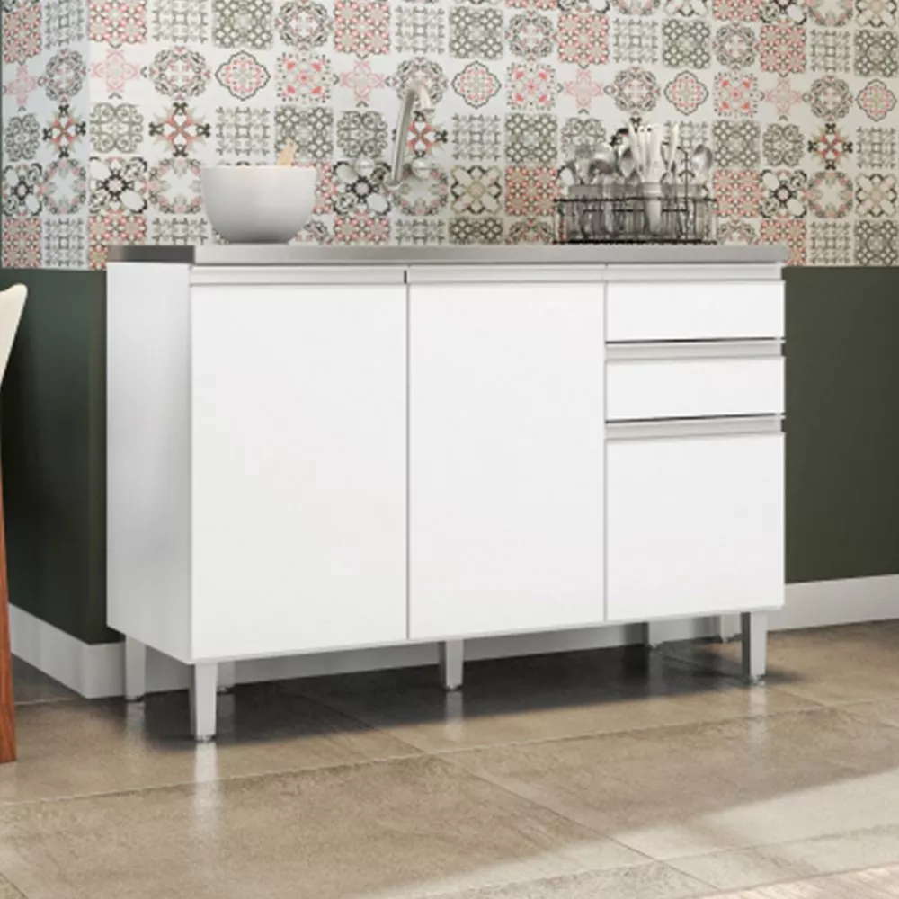 Balcão 3 Portas 2 Gavetas para Cuba Evidence