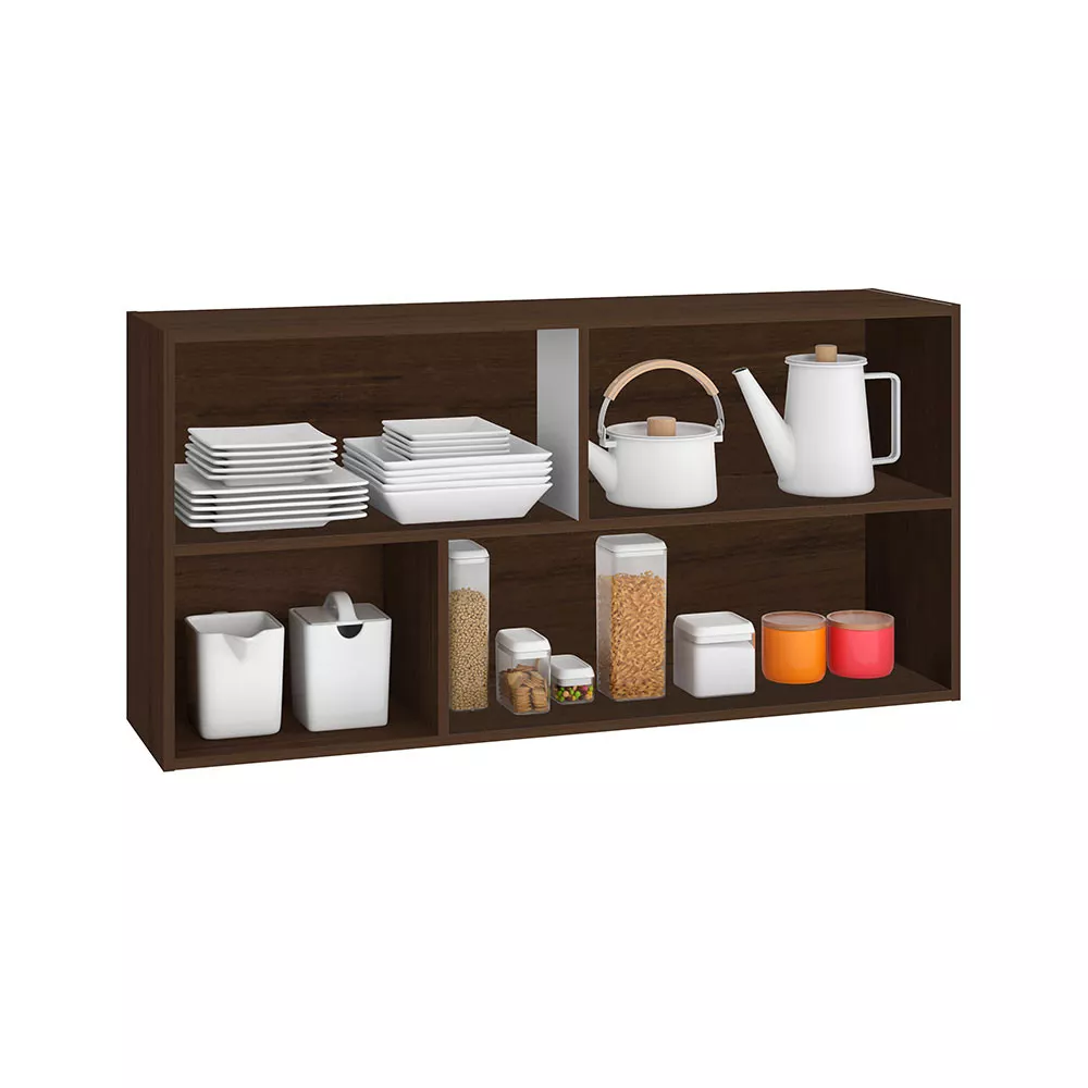 Armário Aéreo Basculante Reflecta 1,20m 2 Portas Evidence Poliman Móveis