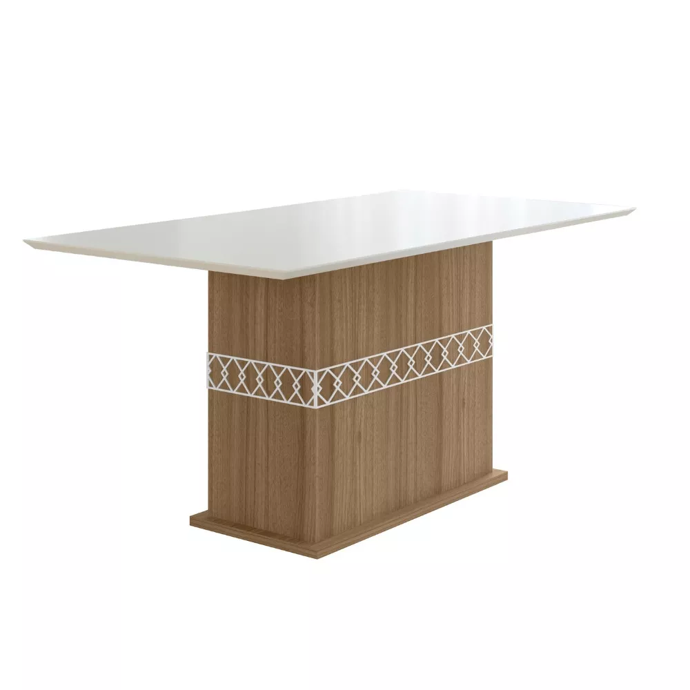 Conjunto Sala de Jantar Retangular Mesa Agata 160cm e 06 Cadeiras Josi Poliman Móveis