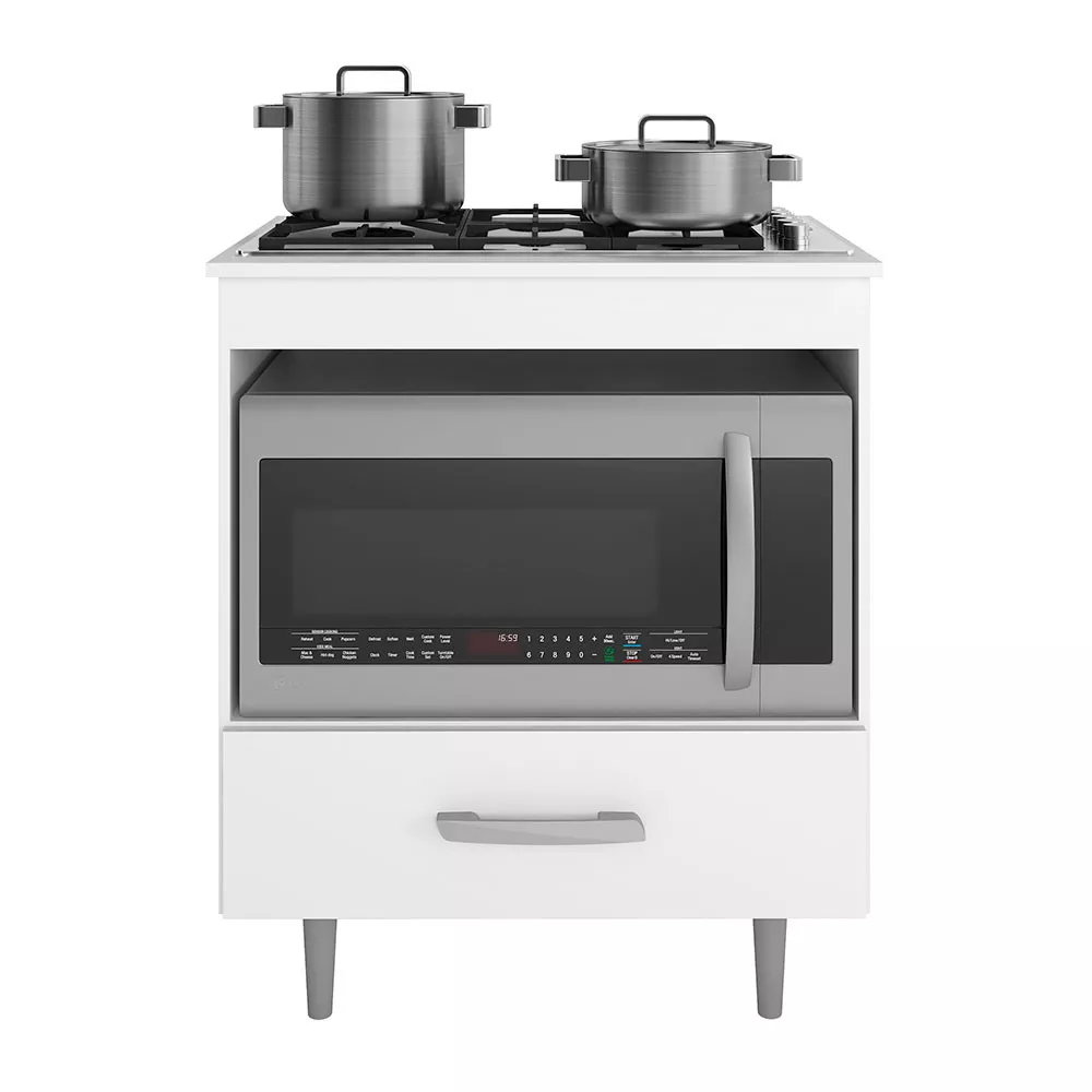 Balcão para Cooktop e Forno 1 Gaveta Poliman