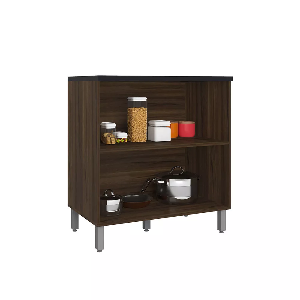 Balcão Para Cooktop Evidence 2 Portas Sem Tampo Poliman Móveis