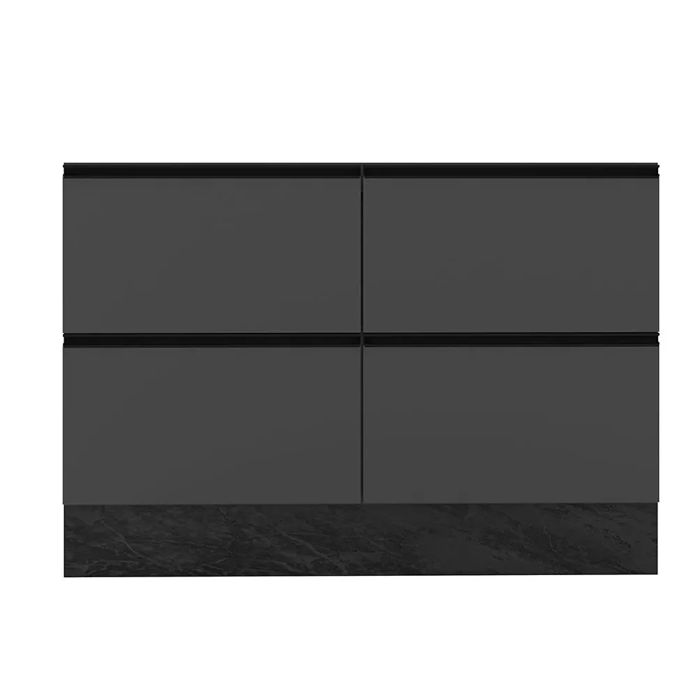 Balcão para Pia e Cuba 120 cm 2 Portas 2 Gavetas Etna Poliman Móveis