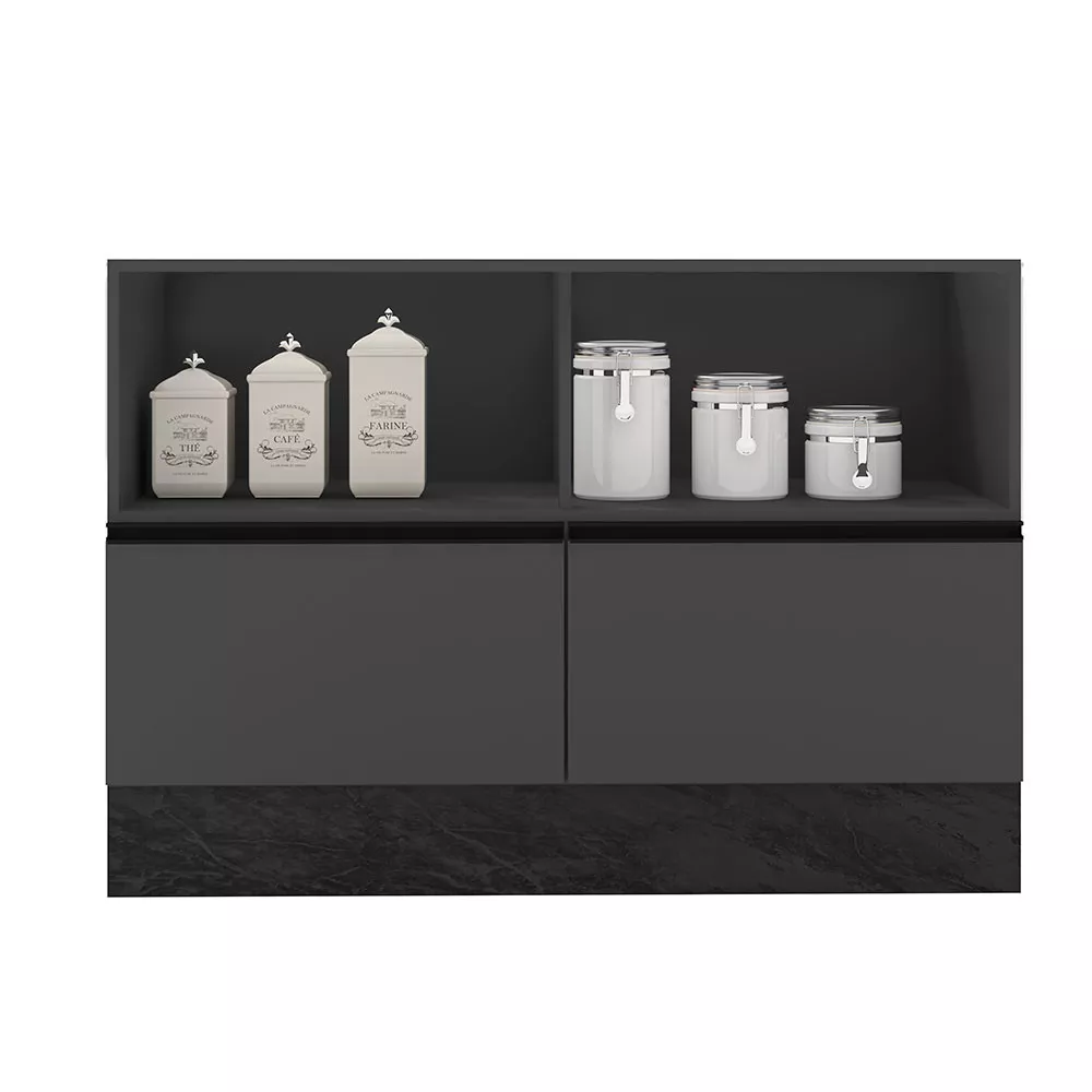 Balcão para Pia e Cuba 120 cm 2 Portas 2 Gavetas Etna Poliman Móveis