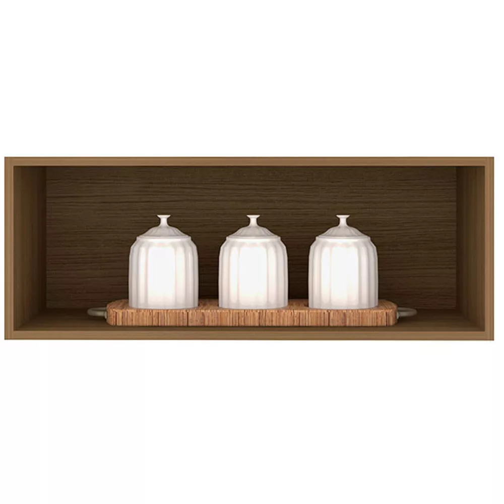 Armário Aéreo Nicho Geladeira Evidence Sem Porta Poliman Móveis