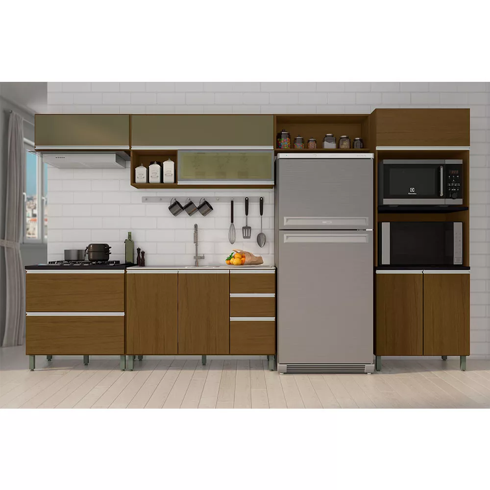 Armário Aéreo Nicho Geladeira Evidence Sem Porta Poliman Móveis