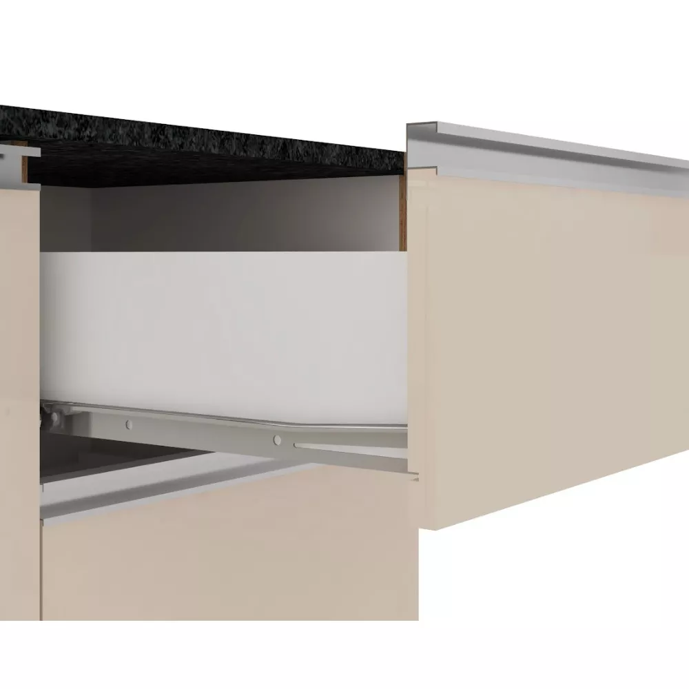 Balcão com Tampo 120 cm 3 portas 2 Gavetas Paris