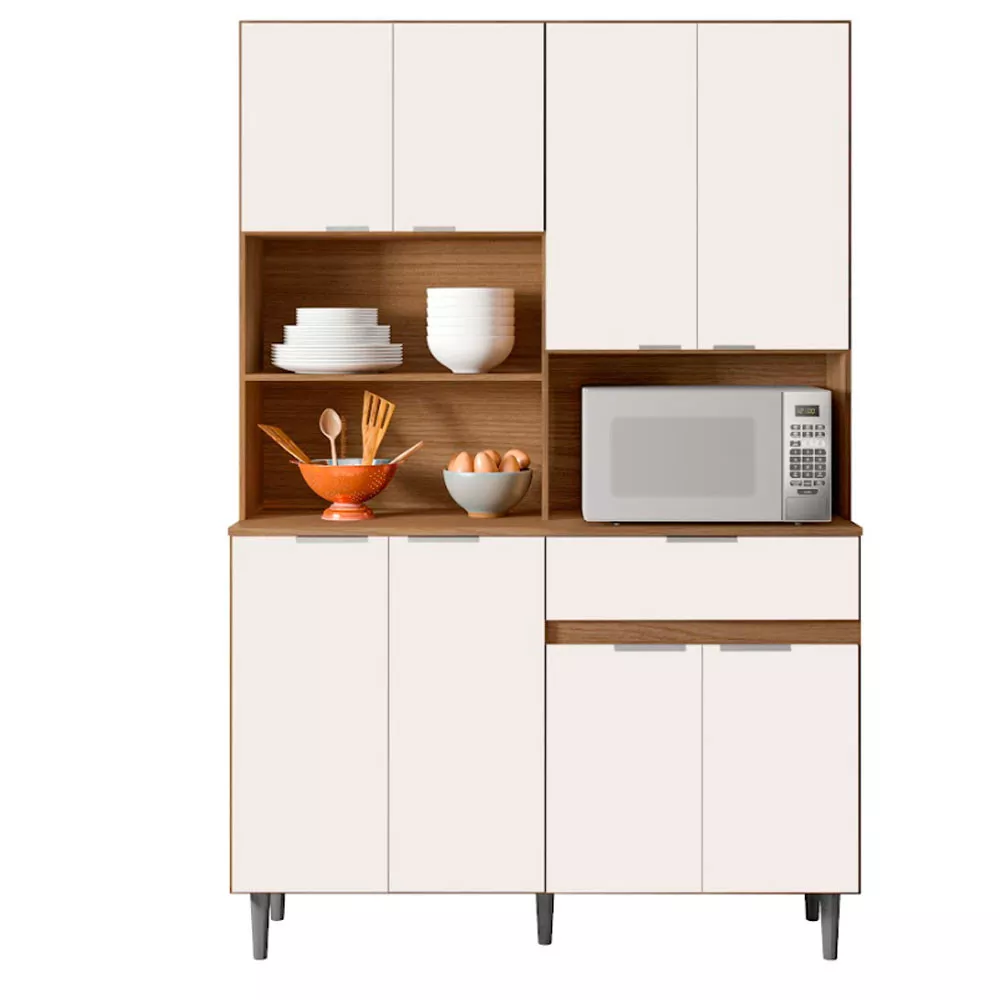 Kit Cozinha Laila em MDF 8 Portas 1 Gaveta Poliman Móveis