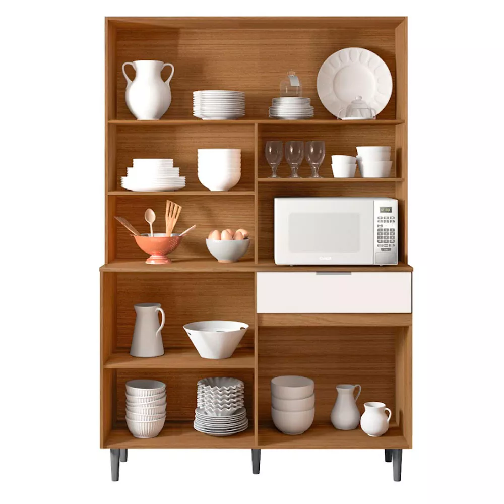 Kit Cozinha Laila em MDF 8 Portas 1 Gaveta Poliman Móveis