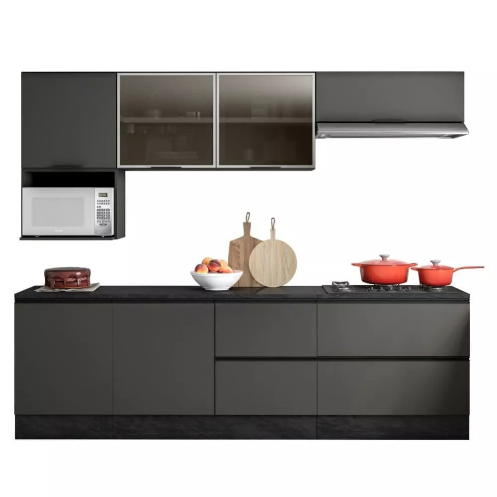 Cozinha Completa Etna 7 peças Balcão Cooktop Poliman Móveis