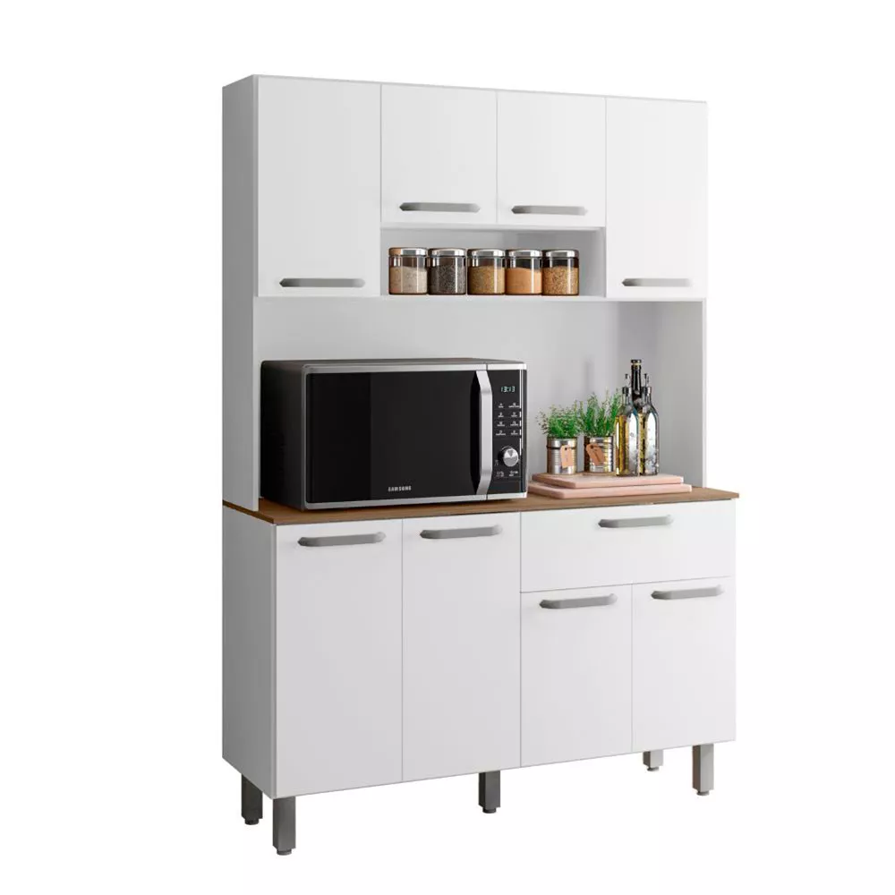 Kit Cozinha Compacta 8 portas 1 Gateva Nice Poliman Móveis