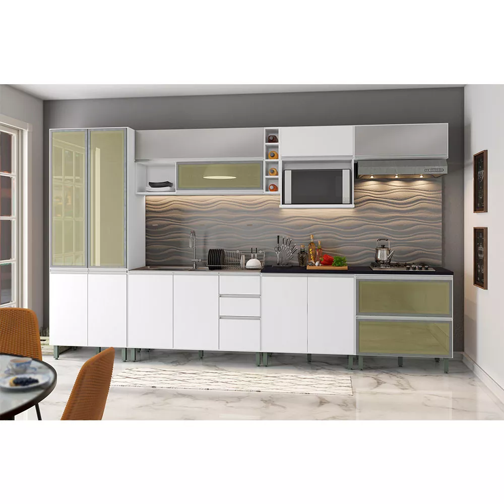 Armário Suspenso Com Nicho Para Microondas 1 Porta Evidence Poliman Móveis