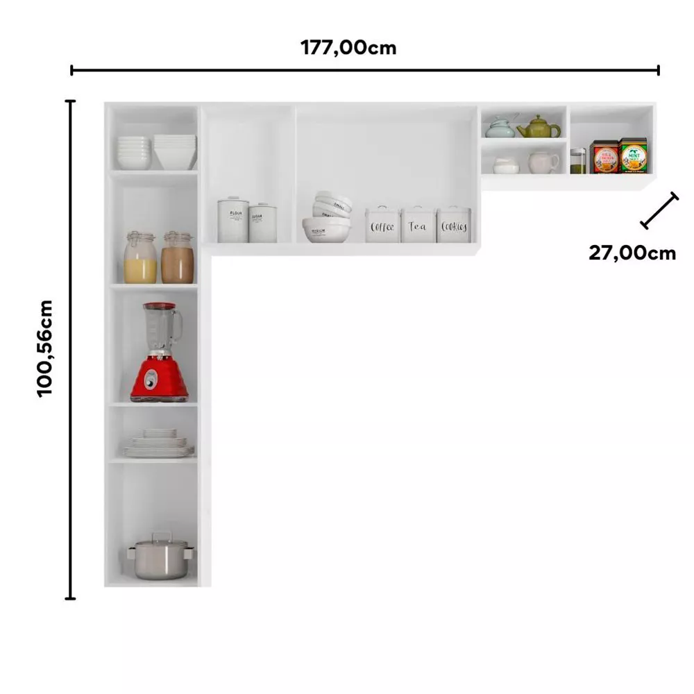 Cozinha Compacta 3 Peças Laura Poliman Móveis
