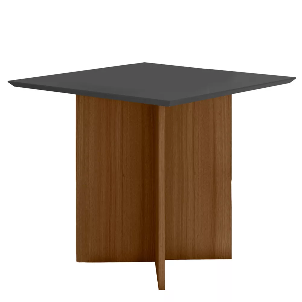 Conjunto Sala de Jantar Quadrada Mesa Helo 90cm e 04 Cadeiras Josi Poliman Móveis