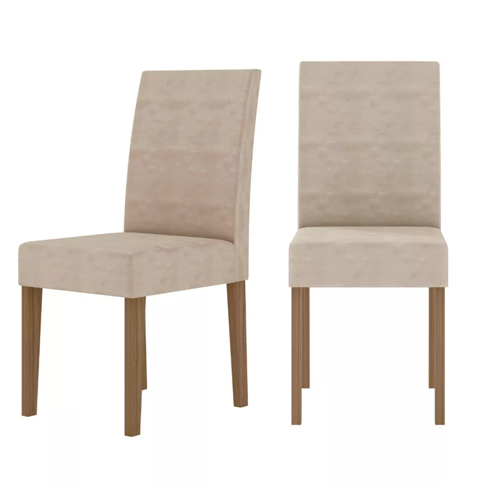 Conjunto Sala de Jantar Quadrada Mesa Helo 90cm e 04 Cadeiras Josi Poliman Móveis