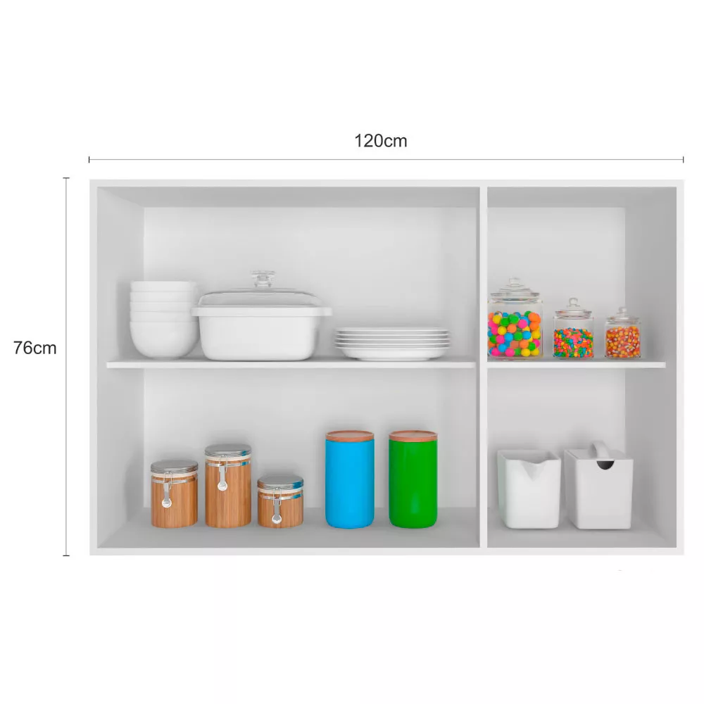 Armário Aéreo 3 Portas 120 cm Olivia