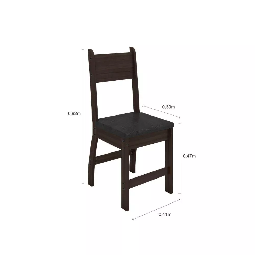 Image 5 of 6 of Conjunto Mesa com 4 Cadeiras Milano Poliman Móveis