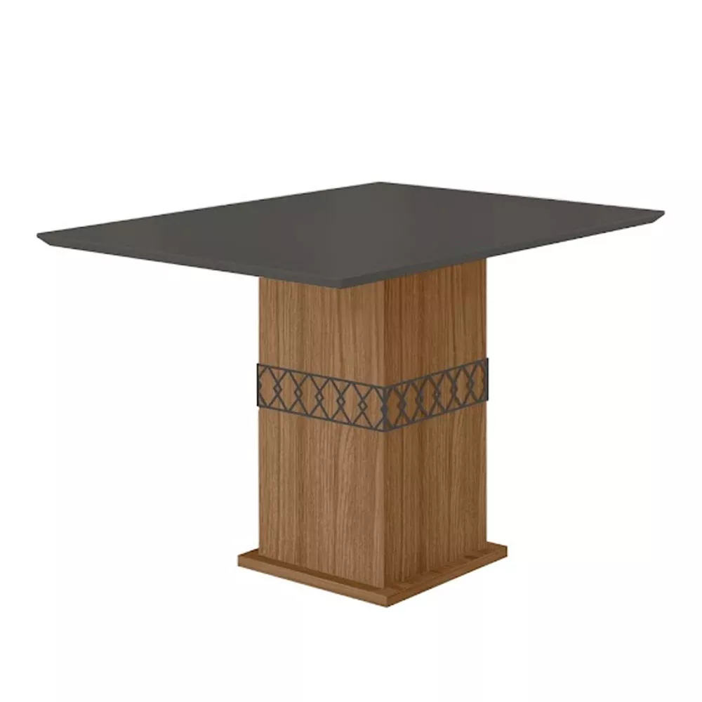 Mesa para Sala de Jantar 90cm Quadrado Tampo Chanfrado Jade Poliman