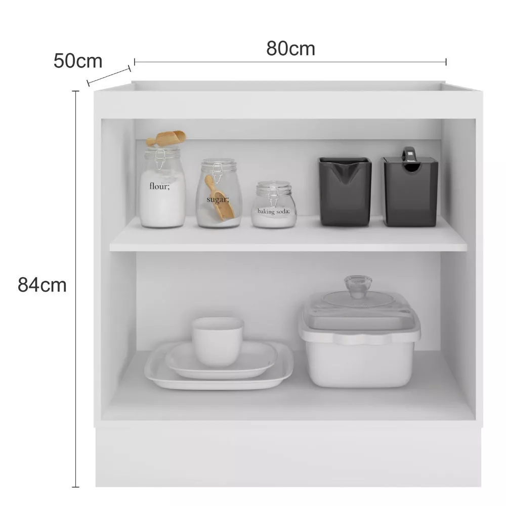 Balcão 2 Portas 80 cm sem tampo  Olivia