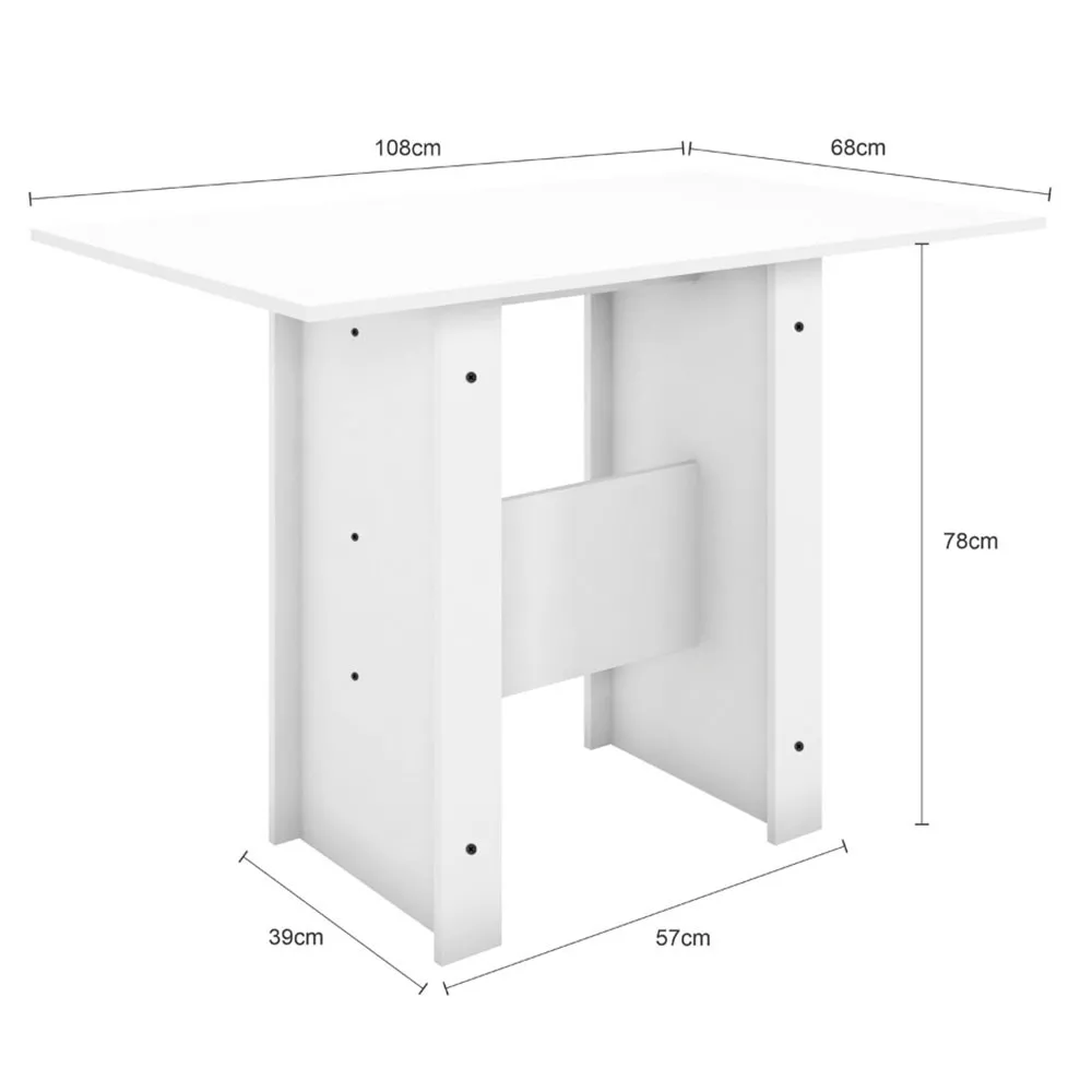 Mesa de Jantar 4 Lugares Milano Poliman Móveis