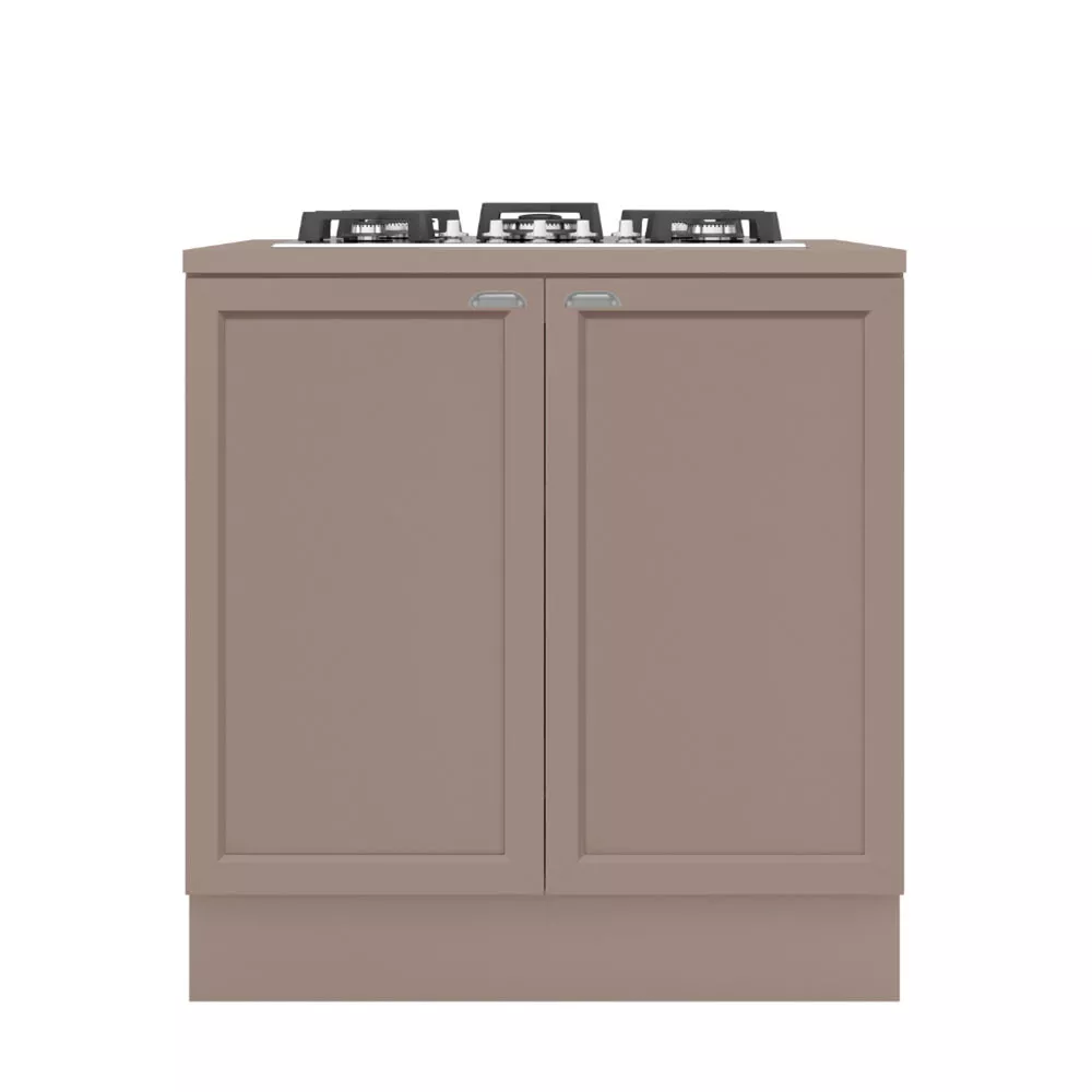 Balcão 80cm com Tampo 2 portas Unna Poliman Móveis