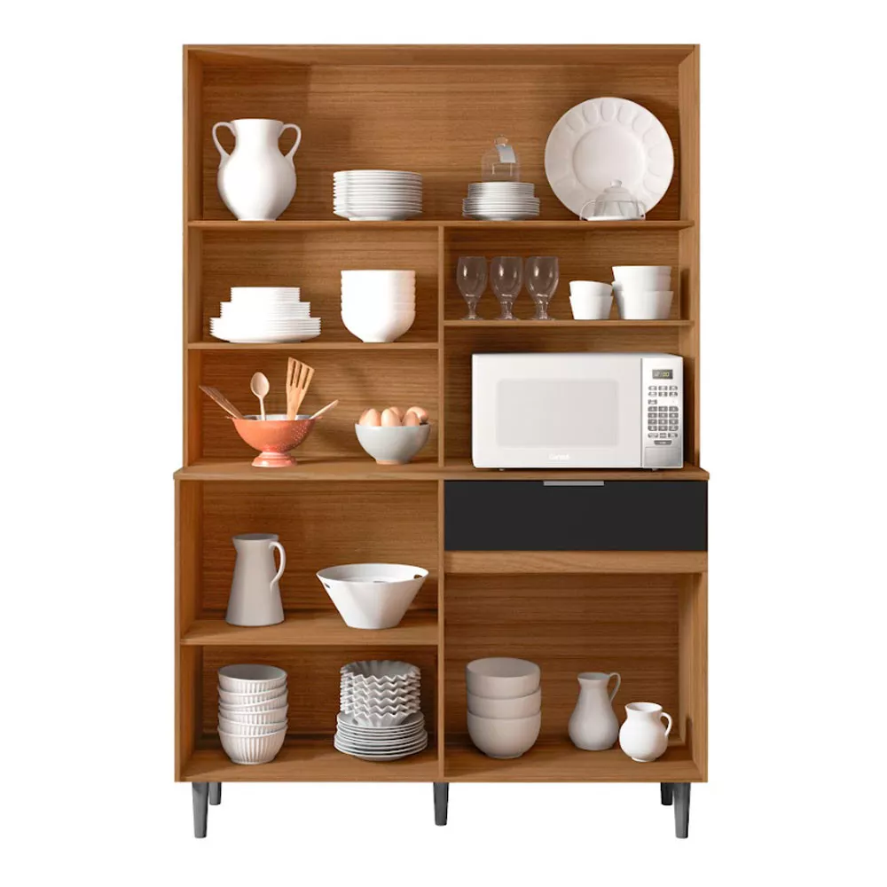 Kit Cozinha Laila em MDF 8 Portas 1 Gaveta Poliman Móveis