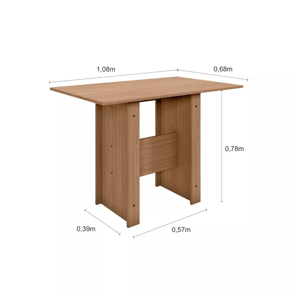 Conjunto Mesa com 4 Cadeiras Milano Poliman Móveis