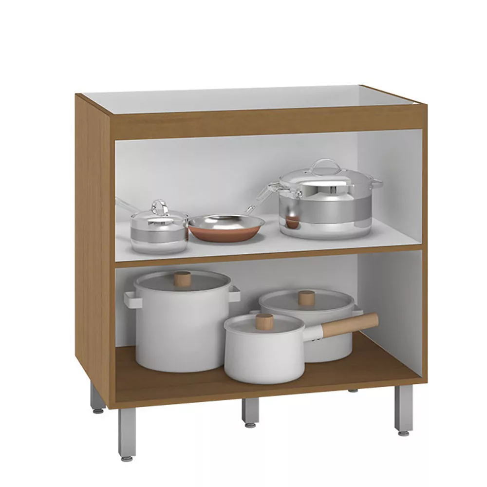 Balcão Para Cooktop Evidence 2 Portas Sem Tampo Poliman Móveis